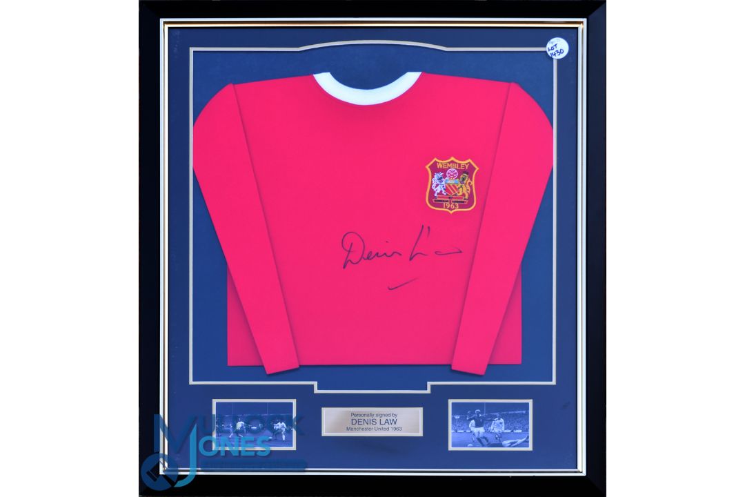 1963 Retro Reproduction Wembley Manchester United FA Challenge Cup Final - Denis Law signed Shirt, - Image 2 of 3