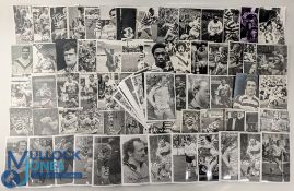 Wigan Rugby League b&w signed photographs: a good collection of action and portrait team images most