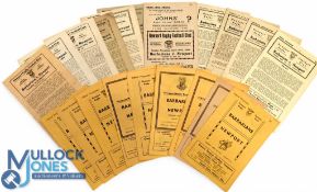 1933-1964 Vintage Barbarians v Newport Rugby Programmes (20): 1933 & 1946-1964 inc, 1953 poor.