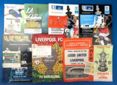 Liverpool Football Big Match Programmes and Tickets, to include FA Cup Final Leeds v Liverpool