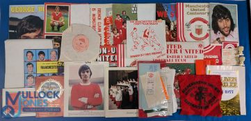 Manchester United Collectables: to include Red Devil Bridgenorth felt pennant, 1977 travel documents