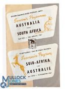 1961 S Africa v Australia 2nd Test Rugby Programme: Port Elizabeth issue, another striking cover,