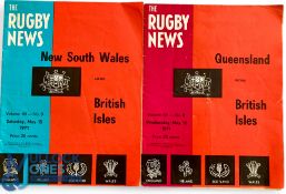 1971 British & I Lions Down Under Rugby Programmes (2): Harder to find, striking Rugby News issues
