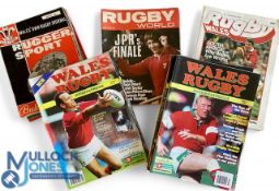 Welsh Rugby & Other Rugby Magazines (37): Six Welsh Rugby issues, 1960s/80s, seven Rugby Worlds,