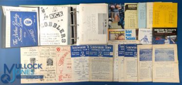 1951-1999 Shrewsbury Town Programmes Friendly Testimonial Special Matches Reserves, club