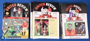 1995/96 Manchester Utd complete league season home match programmes nos. 1 - 24 including Rotor