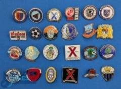 24x Non-League & Amateur Football Badges, metal and enamel to include Guiseley, Hellenic 50th