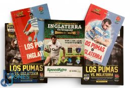 2013 & 2017 England Rugby Programmes in Argentina etc (5): Both 2013 tests v Argentina and (
