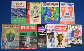 1962-1985 Big Match Football Programmes and Ticket: a Burnley v Spurs 1962, Cup Final Leeds v
