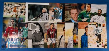 Signed Football Photographs, most 10 x 8 and 12 x 8 images - to include Johan Cruyff, Peter Bonetti,