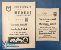 1971 Steirischer Auswahl v Manchester Utd Austria tour match programme 28 May 1971 at Graz 6