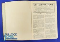 Pre-War 1934/1935 Bound Volume of West Bromwich Albion home match programmes to include complete