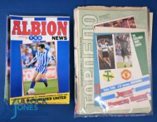 1992/93 Manchester Utd complete season league away match programmes (21); FAC away at Sheffield Utd;