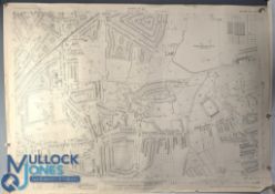 1934-36 Ordnance Survey Office Map Twickenham Rugby stadium included kept rolled displays well, size