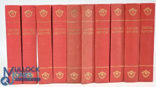Manchester Utd match programme Official Binders with each volume containing home match programmes