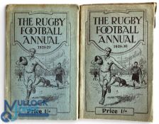 Rugby Football Annuals (2): 1928-9 & 1929-30: Both softbacks. G/VG