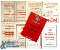 1953-1986 Wales Trials Rugby Programmes (11): From 1953, 56(2), 62, 63 (2, 1 v poor), 67, 68, 75, 78