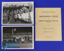 1946 Friendly match in Germany; BAOR Combined Services v Manchester United at the Bahrenfeld