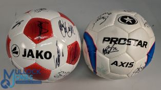 Two Kidderminster Harriers multi signed Footballs - both require some research, seasons unknown