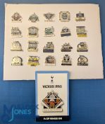 Tottenham Hotspurs Danbury Mint Victory Pins Football Badges: 20 metal badges with 20 cards in