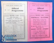 Two 1932-33, 1933-34 Wigan Rugby League Home Programmes: January 2nd, 1933 v Wakefield Trinity