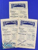 Selection of Oldham Athletic home programmes 1953/54 Bristol Rovers, Fulham, Derby County Div.2