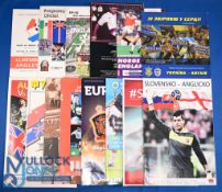 Collection of England international away match programmes 1977 Luxembourg (WC), 1983 Australia (