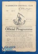 1935 Warrington Rugby Northern Rugby League Semi-Final Programme, April 27th, 1935, Warrington v