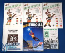 Match programmes 1988 England v USSR (UEFA 88), 1988 England v Republic of Ireland (UEFA 88), 1988