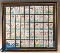 Rugby Union English International 1980-1991 full set of 50 cards: loose mounted under glass -