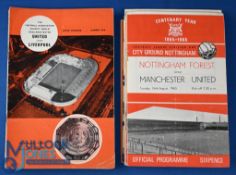 1965/66 Manchester Utd complete season home programmes nos. 1 - 28 (including Liverpool Charity