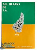 1970 NZ tour to S Africa Rugby Preview Brochure: Very clean 32pp effort, well-illustrated, a