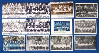 Selection of Manchester Utd postcard size (retro) team player group photos to include 1903/04,