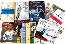 1981-2014 England 'A', 'B', Regional, Age Group & Womens Rugby Programmes (45): A good mixed lot