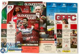 1972-2013 Gloucester RFC Rugby Programmes (15): Good spread of dates and of leading Welsh &