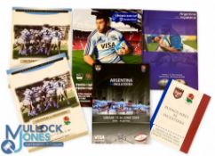 1997, 2002 & 09 England Rugby Programmes in Argentina etc (6): 1997 both tests and v Buenos Aires;