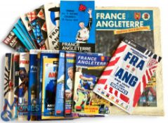1972-2022 France v England Rugby Programmes (28): Complete run as far as available, inc newspaper-