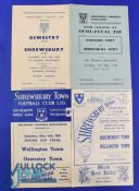 1952 Oswestry Town v Shrewsbury Town (Shropshire Snr Cup final), 1954 Oswestry Town v Shrewsbury