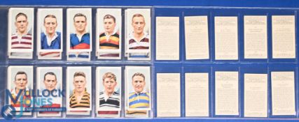 c1936 Ogdens Football Club Captain Cigarette Cards: full set of 50 cards, to include names of James,