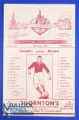 1951/52 Heart of Midlothian v Dundee, Scottish League Cup match programme 29 August 1951, 4 pager;