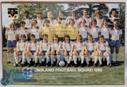 1980 England Football Squad Team Harry Swales Poster - a fully signed poster. This has been