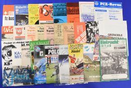 Collection of European club match programmes 1962/63 Fayenoord v Benfica (EC s/f), 1972/73 Ajax v
