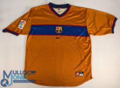 1998-99 Barcelona Away Nike replica Football Shirt, short sleeve size XL G