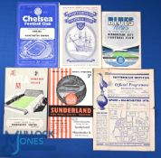 1955/56 Manchester Utd championship season away match programmes v Portsmouth, Chelsea (4 pager),