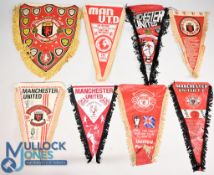 c1970-1980 Manchester United Football Pennants, a good collection of #32 assorted pennants, some