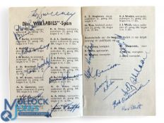 1953 Signed Atlantic Fuel Wallabies' SA Rugby Tour Itinerary: 12pp effort signed by Aussie skipper