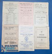 Six 1945-46 Wigan Away Rugby League & Championship Final Programmes: to include March 30th 1946 v