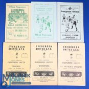 Selection of Evergreen Utd home match programmes 1953/54 St. Patrick's Athletic (Shield), 1954/55