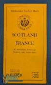 1929 Scotland v France Rugby Programme: Lovely example from 95 years ago of the classic 8pp orange