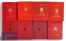 1960s-80s WRU Rugby Handbooks (8): The classic old-style mostly hardback red issues. G/VG